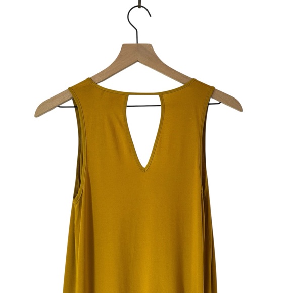 Anthropologie Akemi + Kin Longview Tunic Tank Top Mustard Yellow Sleeveless XS - Picture 4 of 8